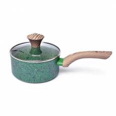 Ковш cо стеклянной крышкой FISSMAN MALACHITE 16x7,8 см..