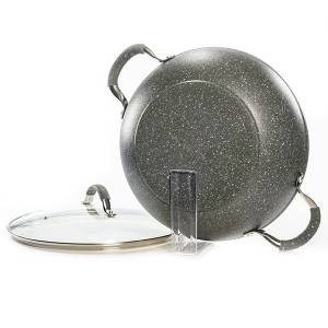 Вок FISSMAN IRON STONE 32x9 см со стеклянной крышкой