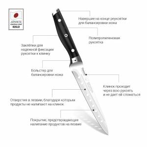 Нож сашими Fissman Takatsu 20 см 2357