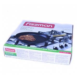 Сковорода FISSMAN 27x4,8 см с рифленным дном и деревянной ручкой