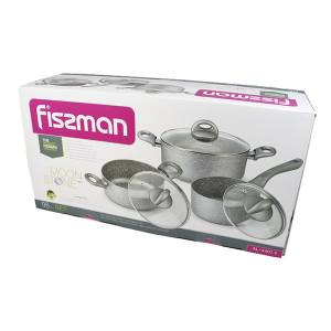 Набор посуды FISSMAN MOON STONE из 6 предметов со стеклянными крышками