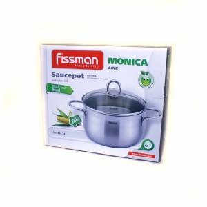 Кастрюля FISSMAN MONICA 24х13,5 см, 6,1 л со стеклянной крышкой