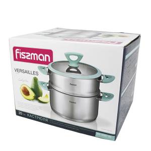 Кастрюля FISSMAN VERSAILLES 20x10 см с пароваркой 20x9 см и стеклянной крышкой