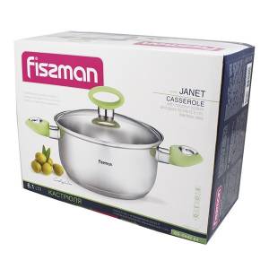 Кастрюля FISSMAN JANET 24x13,5 см, 6,1 л со стеклянной крышкой