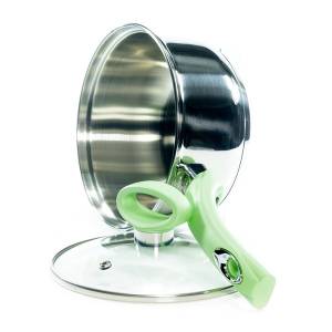 Ковш FISSMAN JANET 16x8 см, 1,6 л со стеклянной крышкой