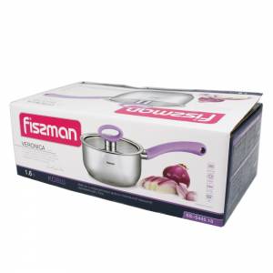 Ковш FISSMAN VERONICA 16x8 см, 1,6 л со стеклянной крышкой