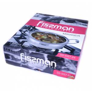 Сотейник FISSMAN MIRANDA 24x6 см, 2,9 л со стеклянной крышкой