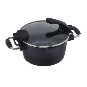 Кастрюля FISSMAN SIROCCO 28x14 см, 6,5 л. со стеклянной крышкой