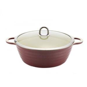 Кастрюля FISSMAN LAZURITE 28x10 см, 5,3 л со стеклянной крышкой