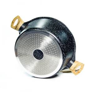 Кастрюля FISSMAN SPOTTY STONE 24x11,5 см, 4,3 л со стеклянной крышкой