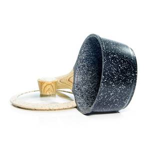 Ковш FISSMAN SPOTTY STONE 16x8,5 см, 1,4 л со стеклянной крышкой