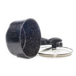 Ковш cо стеклянной крышкой FISSMAN FIORE 16x8,5 см / 1,7 л с индукционным дном
