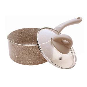 Ковш cо стеклянной крышкой FISSMAN LATTE 16Х8 cм, 1,6 л с индукционным дном