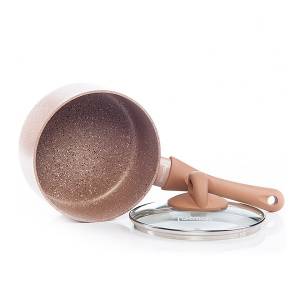 Ковш cо стеклянной крышкой FISSMAN LATTE 16Х8 cм, 1,6 л с индукционным дном