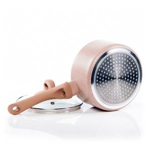 Ковш cо стеклянной крышкой FISSMAN LATTE 16Х8 cм, 1,6 л с индукционным дном