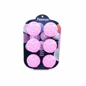 Форма на 6 кексов FISSMAN Розочки 24,8x16,3x3,8 см.