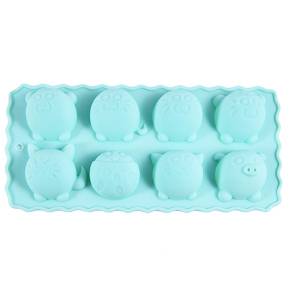 Форма для льда и шоколада FISSMAN Круглые зверята 22x10,5x2,8 см