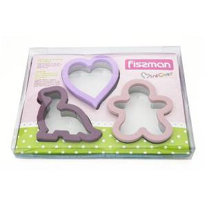 Набор из 3-х формочек для вырезания печенья FISSMAN артикул AY-8570.BW