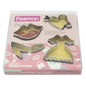 Набор из 4-х формочек для вырезания печенья FISSMAN Girl артикул AY-8568.BW