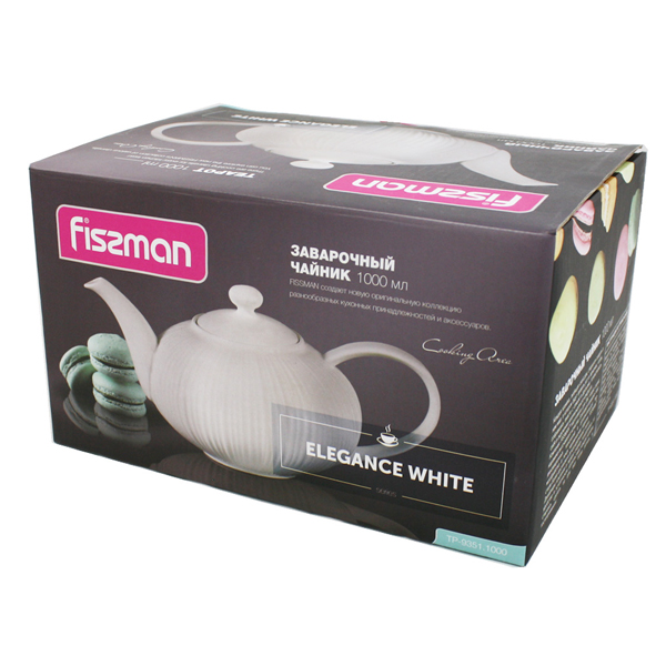 Заварочный чайник FISSMAN ELEGANCE WHITE 1000 мл